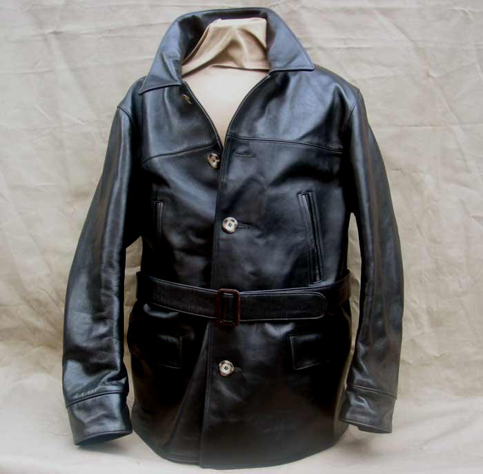Bedford Horsehide Leather Car Coat Motorcycle Jacket