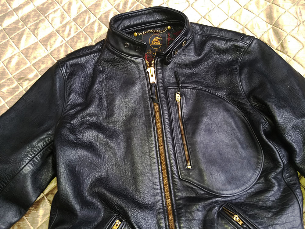 Grain Close-up 1950s Buco Rider Horsehide Leather Motorcycle Jacket Lost Worlds Made in USA