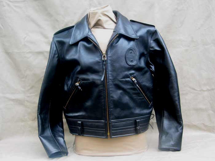 Vintage Black Horsehide Leather California Highway Patrol Motorcycle Jacket