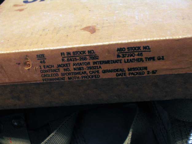 Unissued 1950s G-1 Flight Jacket Cagleco