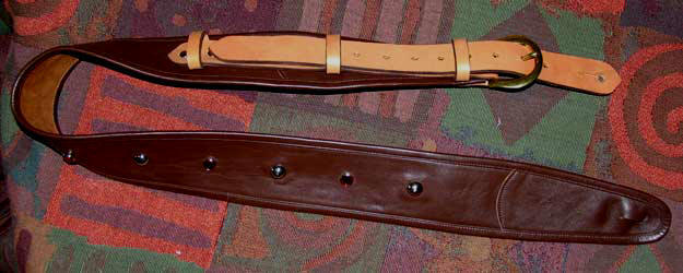 Front Quarter Horsehide Leather Guitar Strap