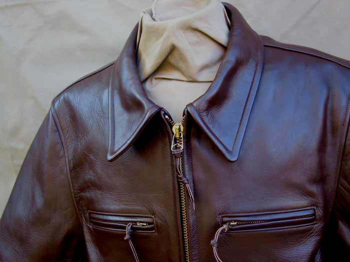 Suburban Horsehide Leather Jacket, 1940s, Lost Worlds