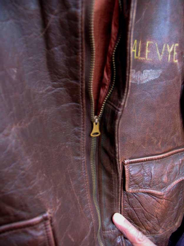 Lady Be Good, M.L. Levye, 851st Bombardment Squadron, 490th Bombardment Group Original A-2 Horsehide Flight Jacket