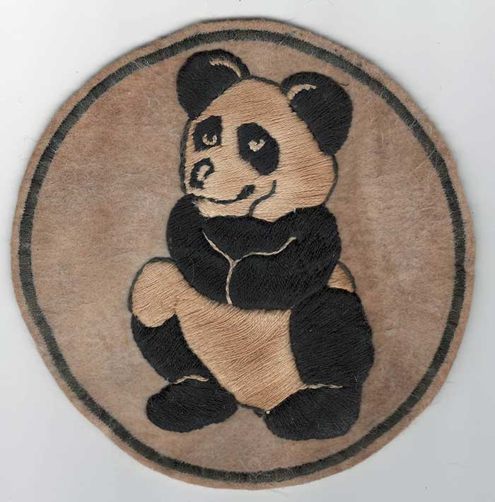 ORIGINAL A.V.G. 2ND PURSUIT SQUADRON PANDA BEAR PATCH