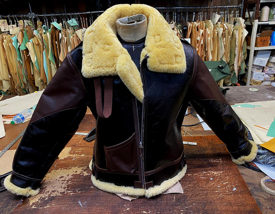 B-3 Sheepskin Leather Flight Jacket Motorcycle Clothing