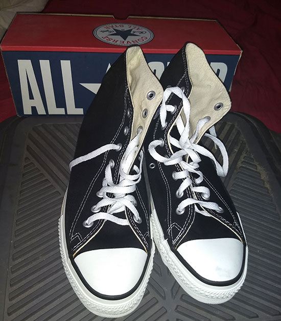 M9160 Original Vintage USA Converse Chuck Taylor Black Canvas NIB NOS Men's Sneakers 9M