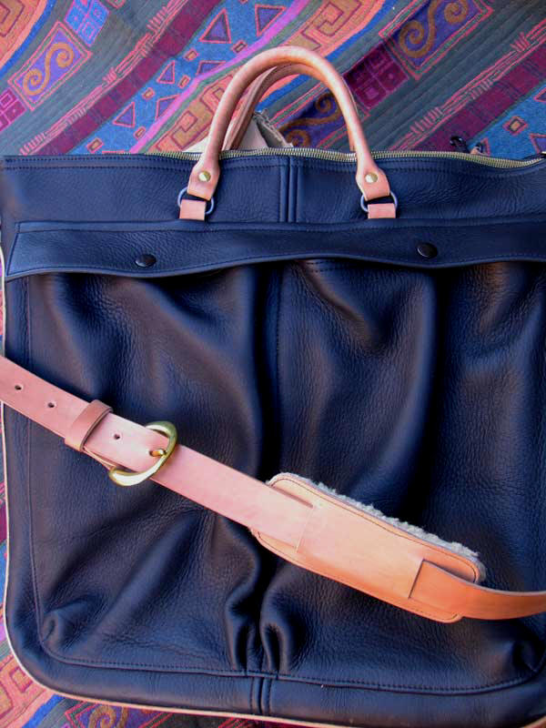 Moose Hide Leather Messenger Courier Bag