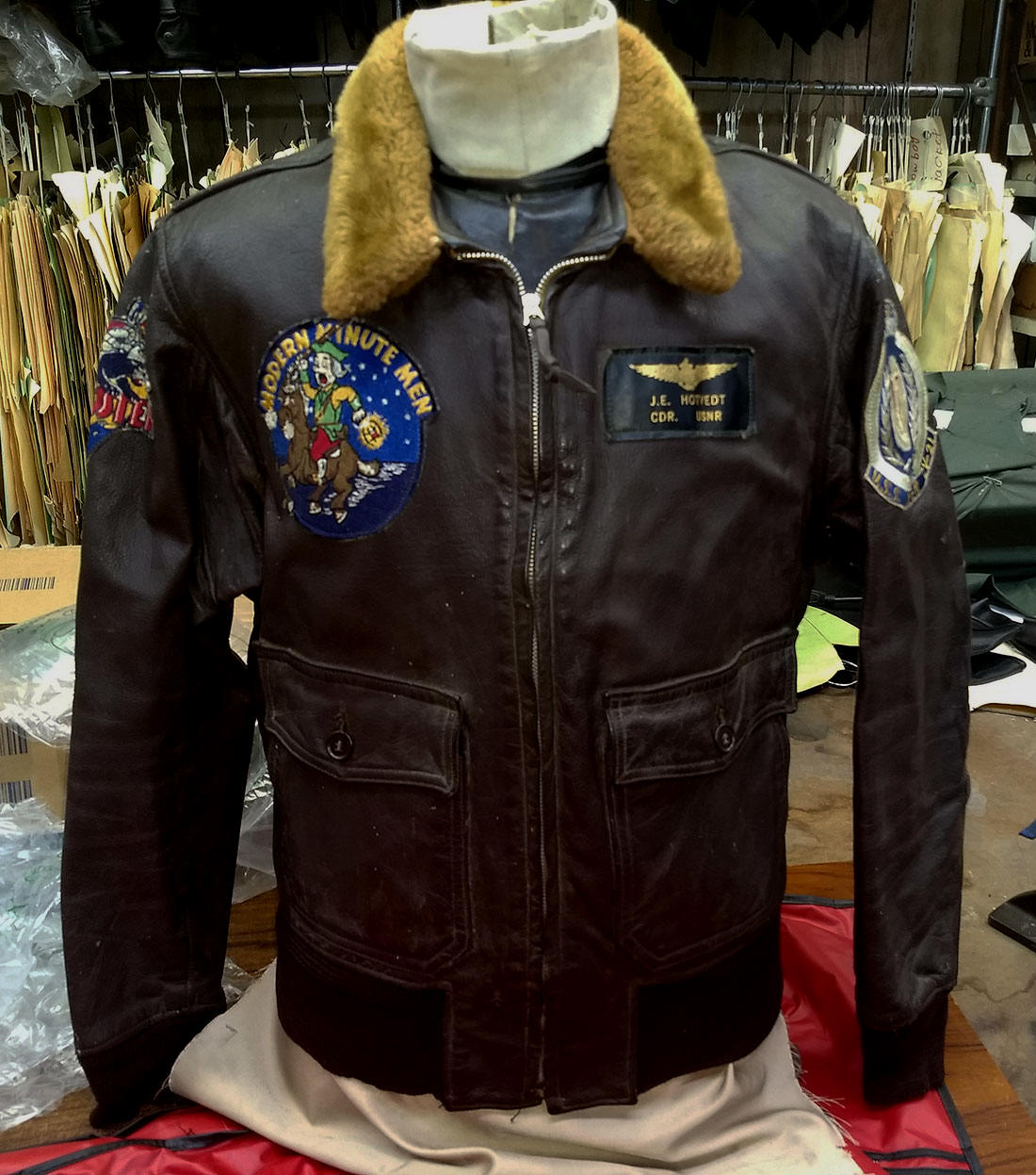 Original VF-721 VAN-5 VC-61A Korean War G-1 Leather Flight Jacket