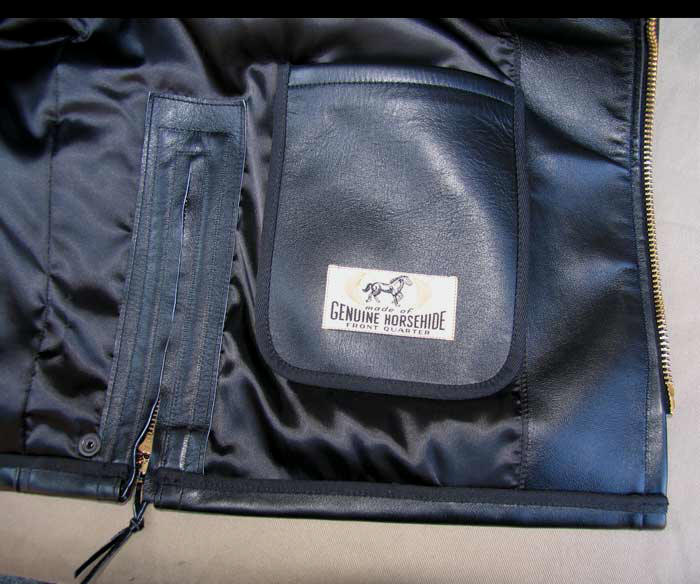 Police Horsehide Motorcycle Jacket 1960s