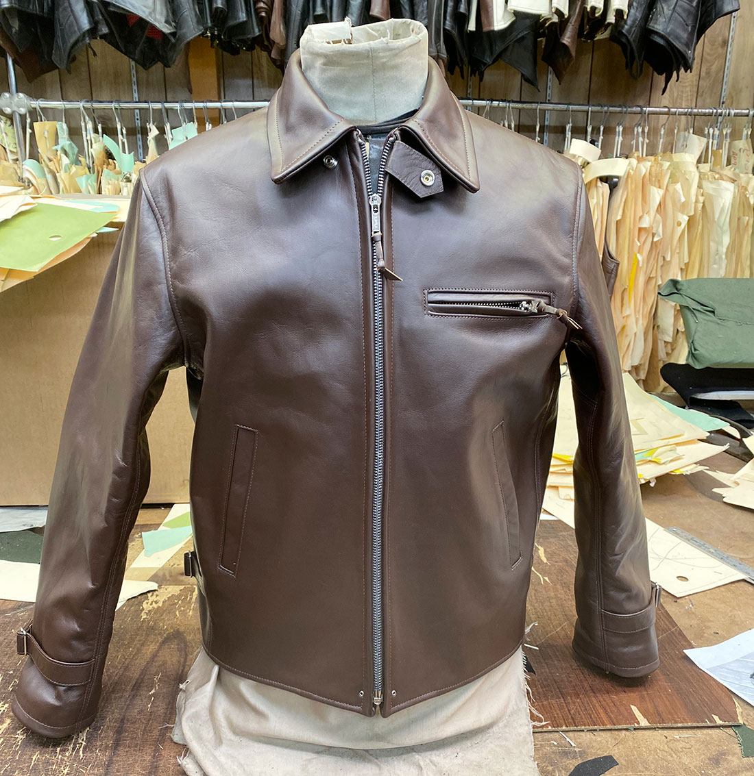 Test 1930s Vintage Horsehide Motorcycle Jacket